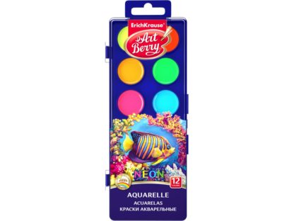 Acuarele ArtBerry Neon cu protecție UV, 12/set