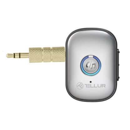 Adaptor Bluetooth 5.3 Tellur, receiver audio cu port AUX 3.5 mm, gri 2