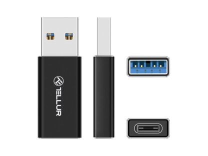 Adaptor Tellur USB-A (tată) la USB-C (mamă), aluminiu 3