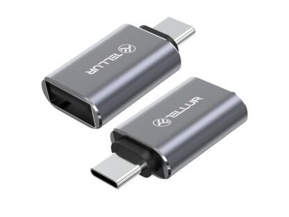 Adaptor Tellur USB-C (tată) la USB-A (mamă), 10Gbps, 3A, aluminiu 2