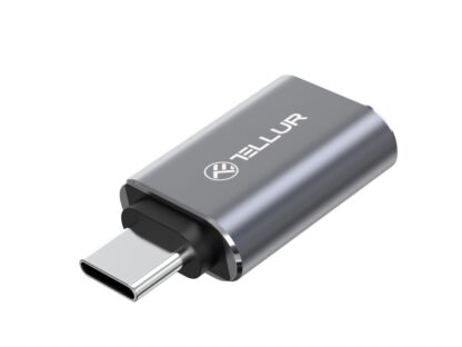 Adaptor Tellur USB-C (tată) la USB-A (mamă), 10Gbps, 3A, aluminiu 3