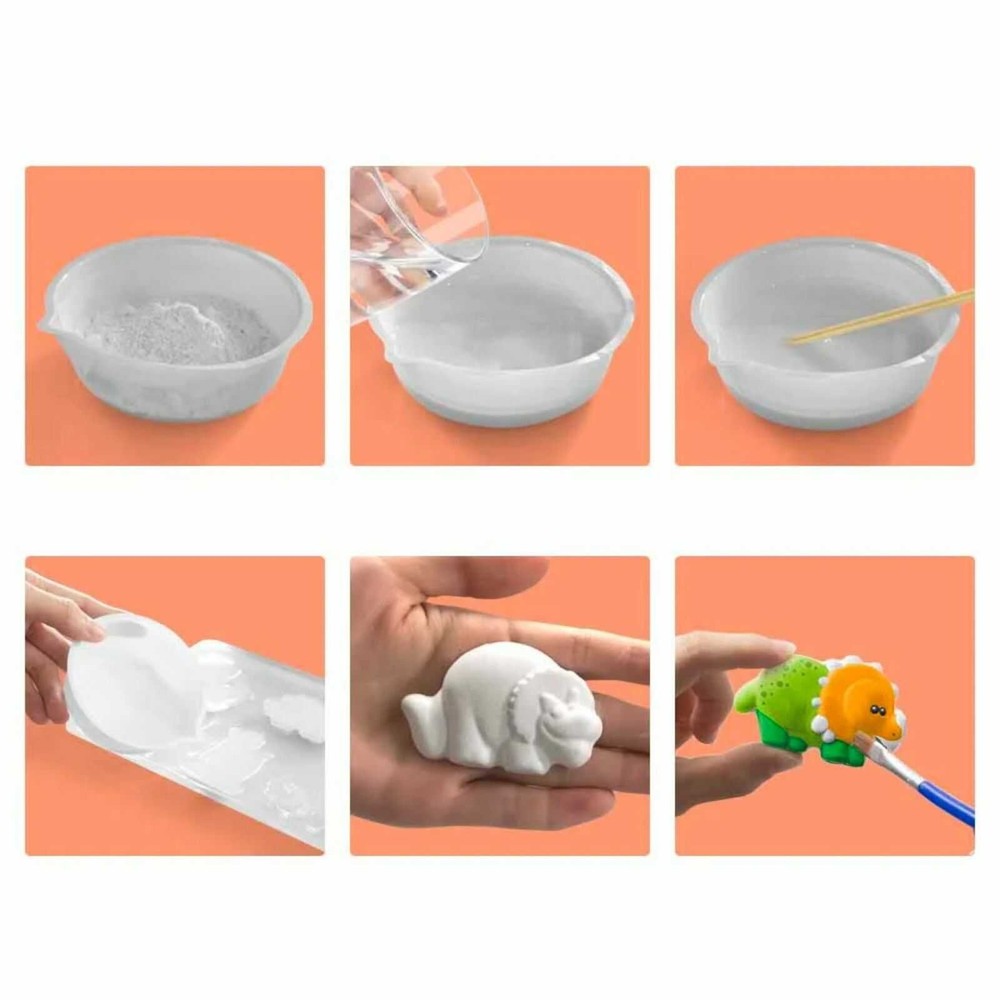 Animale Sălbatice, Figurine din ipsos de pictat pentru copii, Kit complet DIY 3