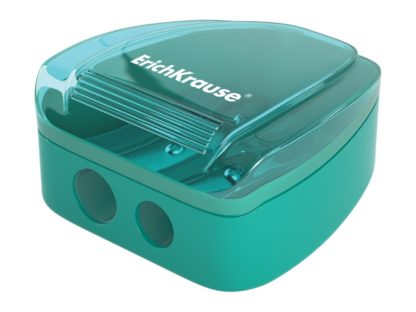 Ascutitoare plastic cu rezervor dublă Duo verde