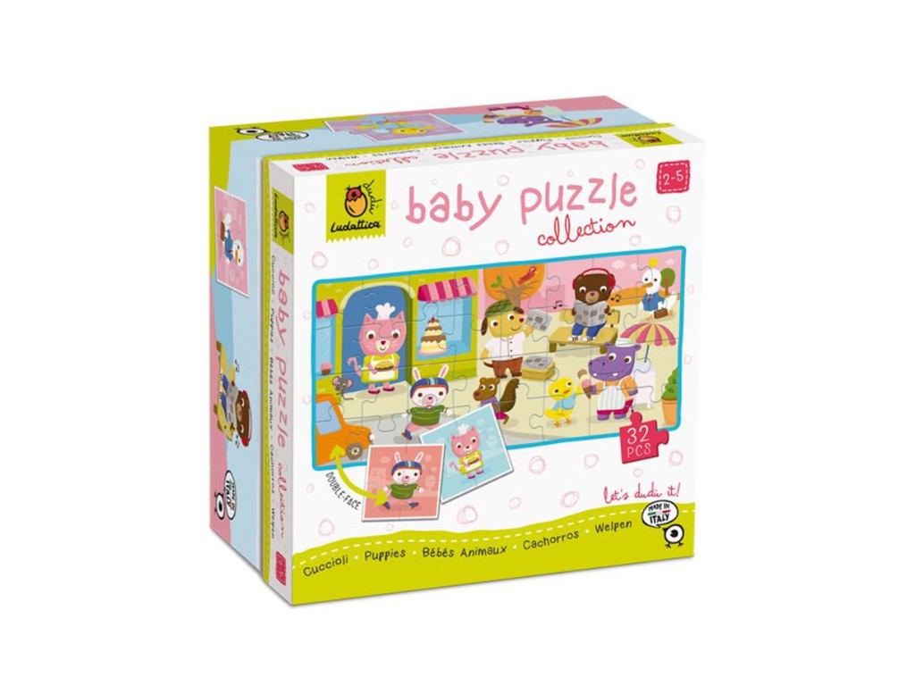 Baby Puzzle Cățeluși, Ludattica, 2-3 ani, 24 piese