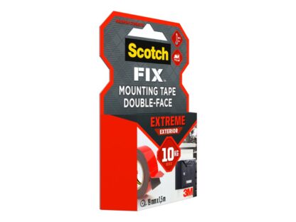 Bandă dublu adezivă montare exterior, 19 mm x 1,5 m, Scotch-Fix™ 2