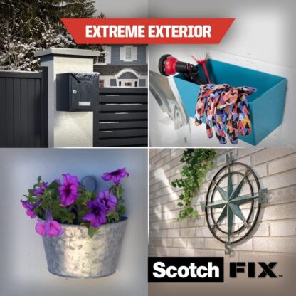 Bandă dublu adezivă montare exterior, 19 mm x 1,5 m, Scotch-Fix™ exemplu