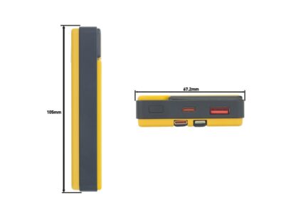 Baterie externă Tellur 10000mAh, USB-C + Lightning cabluri incorporate, QC3.0, PD, galben 7