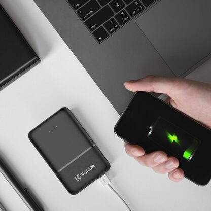 Baterie externă Tellur 5000mAh 2xUSB+USB-C+MicroUSB, negru 4