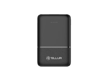 Baterie externă Tellur 5000mAh 2xUSB+USB-C+MicroUSB, negru