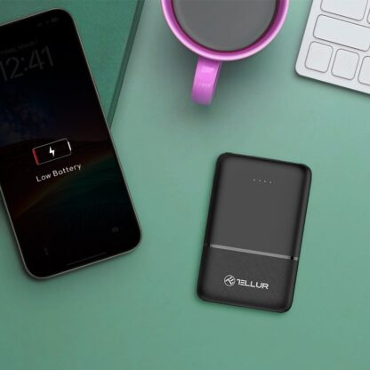 Baterie externă Tellur 5000mAh 2xUSB+USB-C+MicroUSB, negru 5