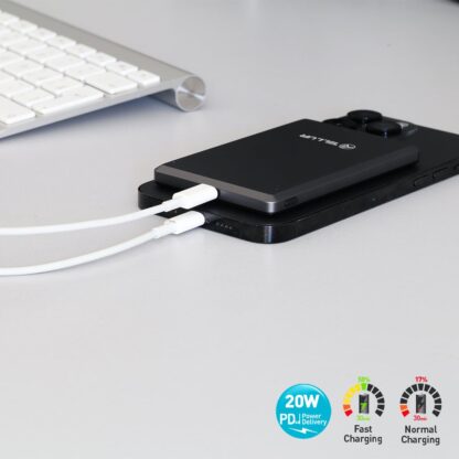 Baterie externă Tellur 5000mAh, PD20W, compatibil MagSafe, gri 3