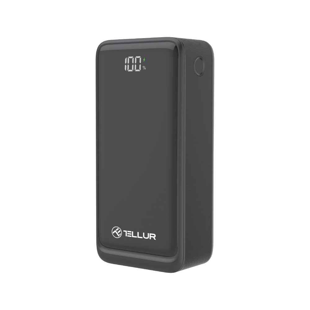 Baterie externa Tellur Boost Pro PD303 30000 mAh 2xQC3.0 22.5 W + PD20W, LCD display, negru 2