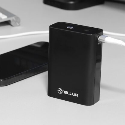 Baterie externă Tellur Compact Pro PD702 20000mAh QC3.0 22.5W + PD20W, LCD display, negru 3