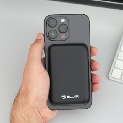 Baterie externă Tellur Compact Pro WPD101 10000mAh QC3.0 22.5W+PD20W+Qi 15W, compatibil MagSafe 4
