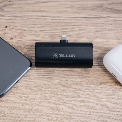 Baterie externă Tellur PD203 5000mAh, QC3.0 18W + PD20W, Lightning, negru 4