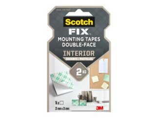Benzi dublu adezive pretaiate montare interior, 16 bucăți/pachet, Scotch-Fix™ 1