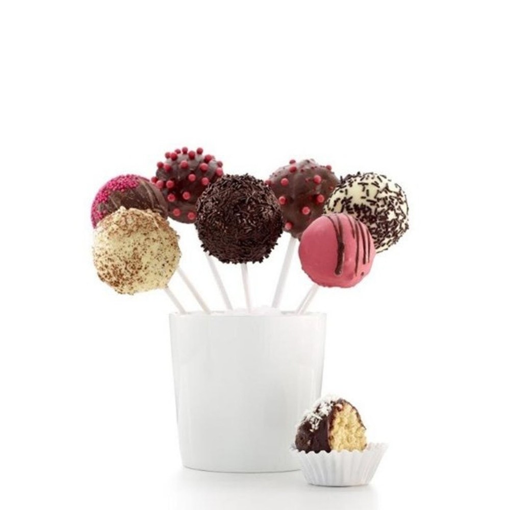 Bețișoare acadele set, reutilizabile, termo rezistente, albe 2