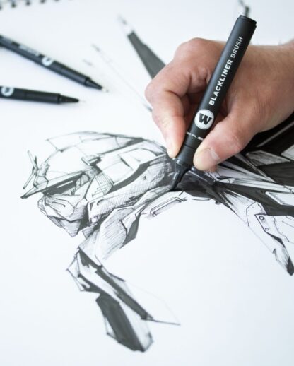 Blackliner Brush Marker + Refill 2