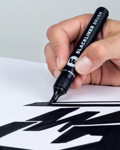 Blackliner Brush Marker + Refill 4