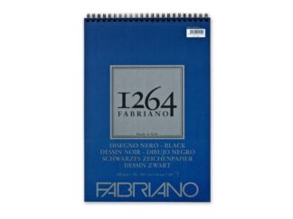 Bloc desen 1264 Black Drawing, A3, 200gr, 40 file, cu spirală Fabriano