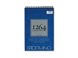 Bloc desen 1264 Black Drawing, A4, 200gr, 40 file, cu spirală Fabriano