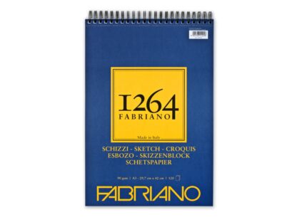 Bloc desen 1264 Schizzi, A3, 90gr, 120 file, cu spirală Fabriano