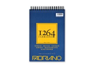 Bloc desen 1264 Schizzi, A4, 90gr, 120 file, cu spirală pe lățime Fabriano