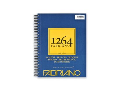 Bloc desen 1264 Schizzi, A4, 90gr, 120 file, cu spirală pe lungime Fabriano