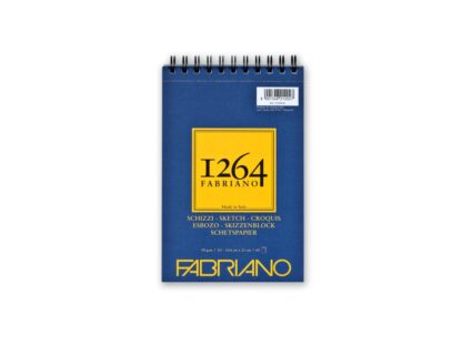 Bloc desen 1264 Schizzi, A5, 90gr, 60 file, cu spirală pe lățime Fabriano