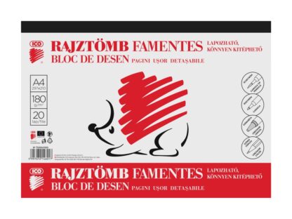 Bloc desen Ico Arici A4, 180 gr, 20 file