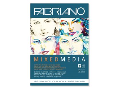 Bloc desen Mix Media, A3, fără spiră, Fabriano