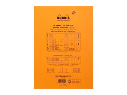 Blocnotes A4, capsat, 80 file, N°18, Rhodia Basic, orange 3