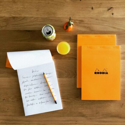 Blocnotes A4, capsat, 80 file, N°18, Rhodia Basic, orange 5