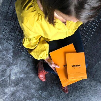 Blocnotes A4, capsat, 80 file, N°18, Rhodia Basic, orange 6
