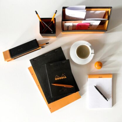 Blocnotes A4, capsat, 80 file, N°18, Rhodia black 5