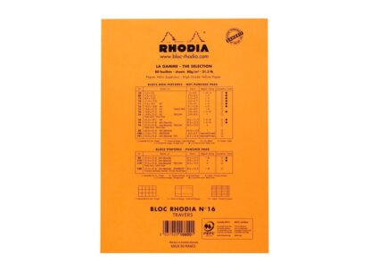 Blocnotes A5, capsat, 80 file, N°16, Rhodia Basic, orange dictando 3