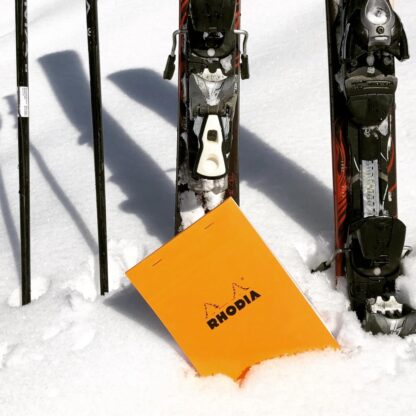 Blocnotes A5, capsat, 80 file, N°16, Rhodia Basic, orange dictando 6