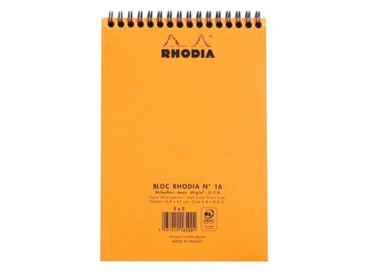 Blocnotes A5 Spiral Pad Rhodia Classic Orange spate