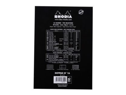 Blocnotes capsat A5 dotPad Rhodia negru spate