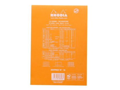 Blocnotes capsat A5 dotPad Rhodia portocaliu spate