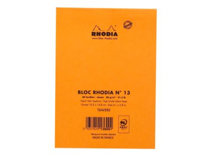 Blocnotes capsat N°13 A6 capsat Rhodia spate