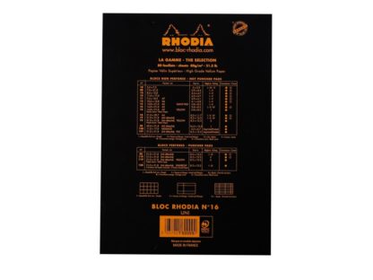 Blocnotes N°16 A5 capsat Rhodia velin spate