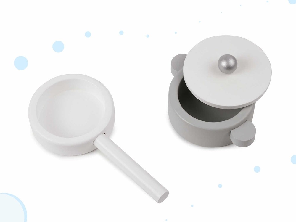 Bucătărie copii, din lemn, 68 x 25.5 x 82 cm, Calitate Superioară, Include Plită cu Două Arzătoare, Cuptor, Chiuvetă, cu Spațiu de Depozitare, Cuptor cu Microunde, Accesorizată Complet 9