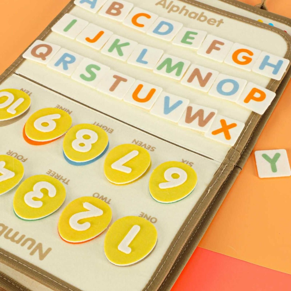 Busy Board Montessori, Carte senzorială Portabilă cu Activități Educative și Interactive, Dinozauri 12