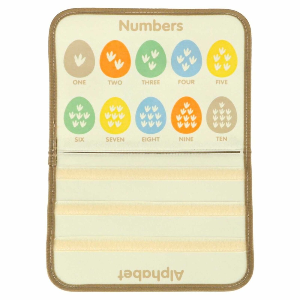 Busy Board Montessori, Carte senzorială Portabilă cu Activități Educative și Interactive, Dinozauri 15