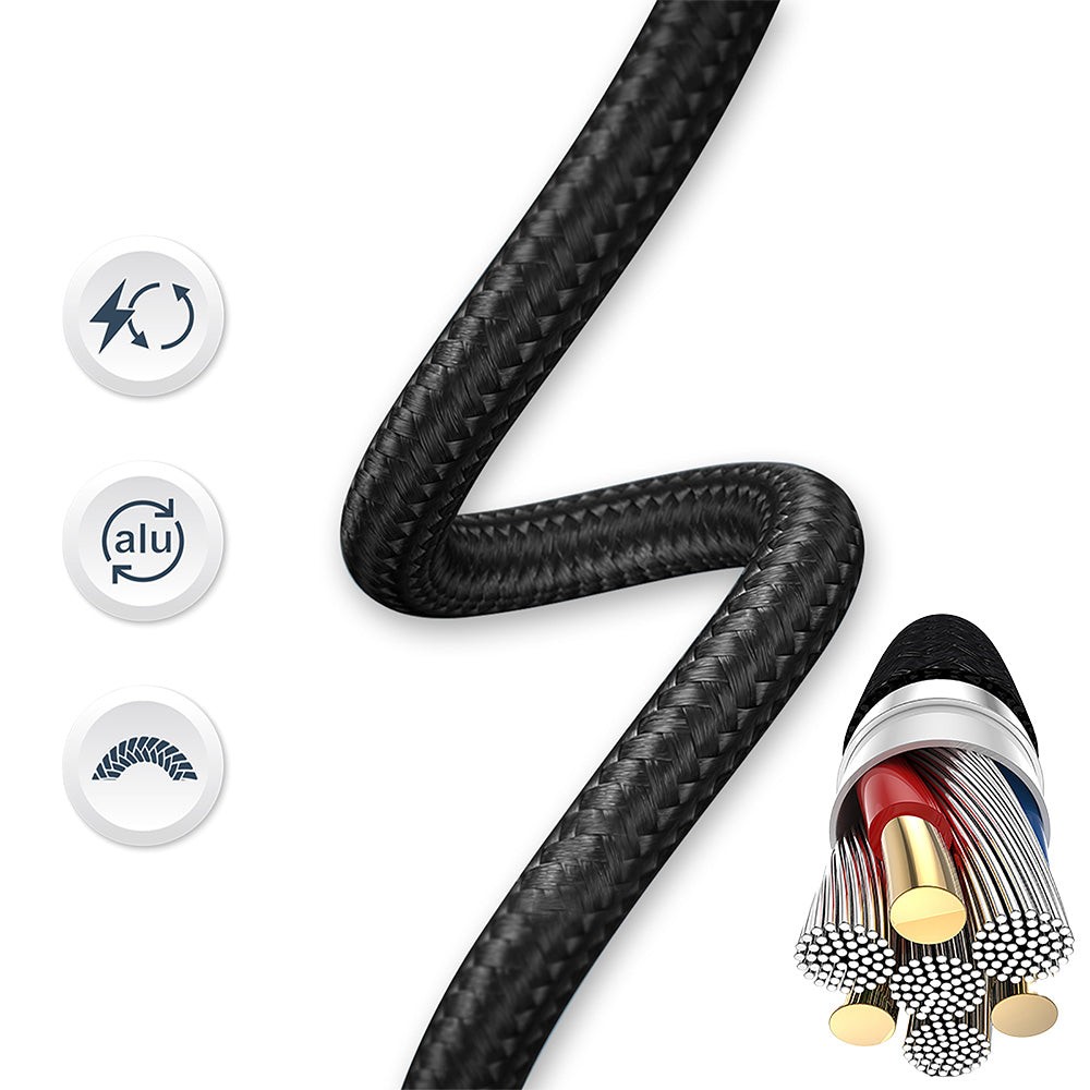 Cablu date și încărcare Tellur Minimalist USB to USB-C, 3 A, 1 m, negru 3