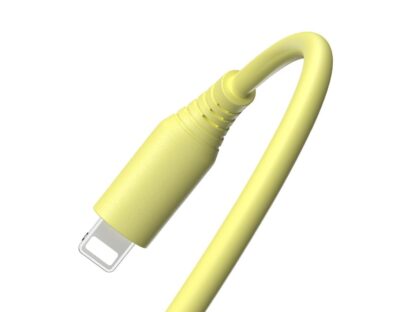 Cablu silicon Tellur USB to Lightning, 3A, 1m, galben 3