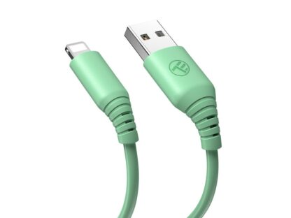 Cablu silicon Tellur USB to Lightning, 3A, 1m, verde 2