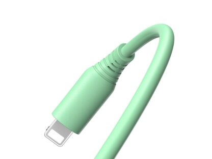 Cablu silicon Tellur USB to Lightning, 3A, 1m, verde 3