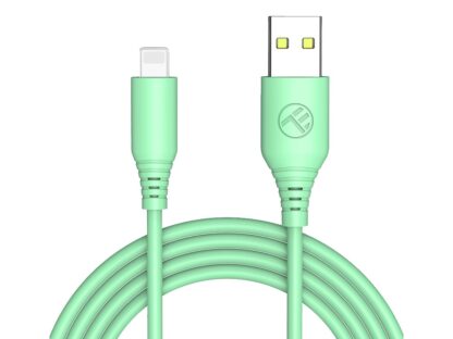 Cablu silicon Tellur USB to Lightning, 3A, 1m, verde